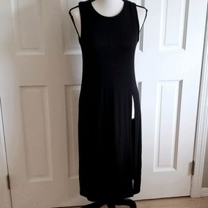 Bcbgeneration Black Midi Dress with Front Slit